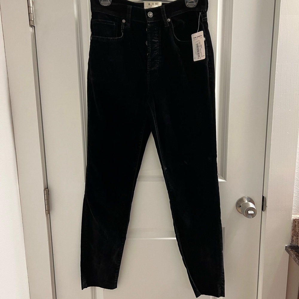 Free People Black Velvet jeans